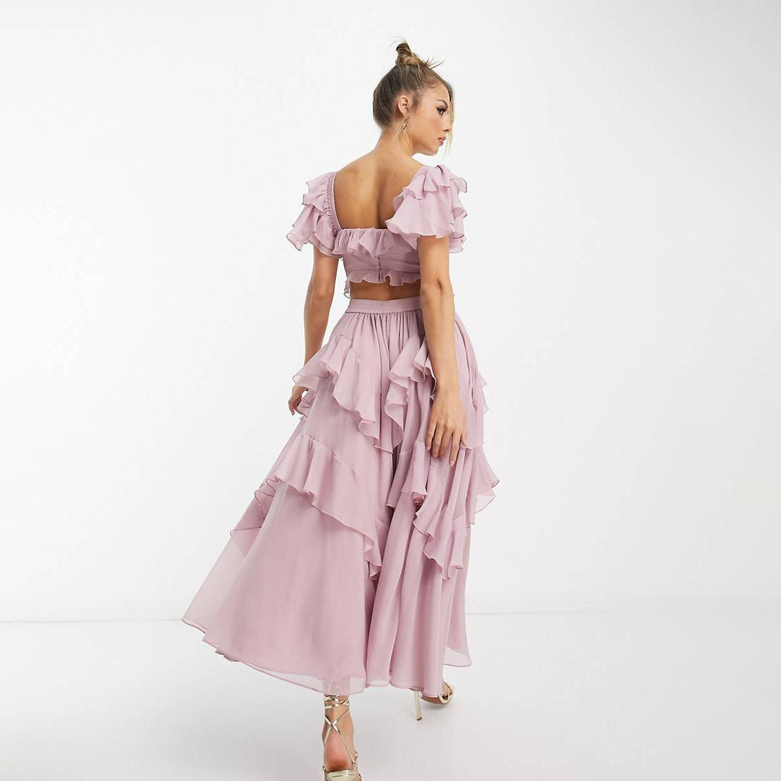 Robe longue à volants 🌸
