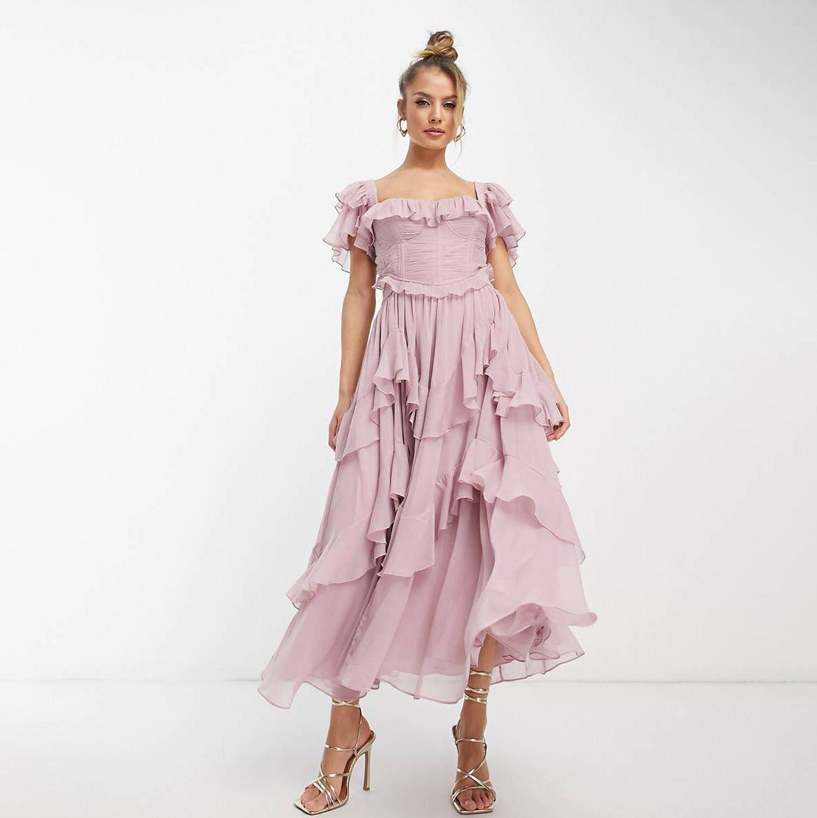 Robe longue à volants 🌸