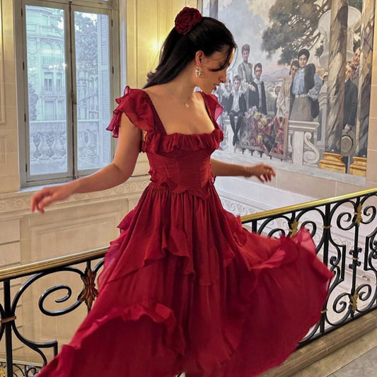 Robe longue à volants 🌸