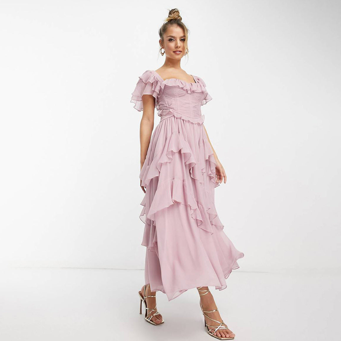 Robe longue à volants 🌸