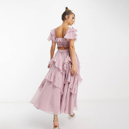 Robe longue à volants 🌸
