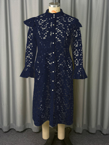 Manteau en dentelle, demi-col roulé, cardigan, sous-vêtement, robe
