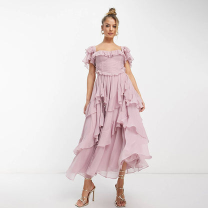 Robe longue à volants 🌸